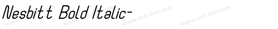 Nesbitt Bold Italic字体转换